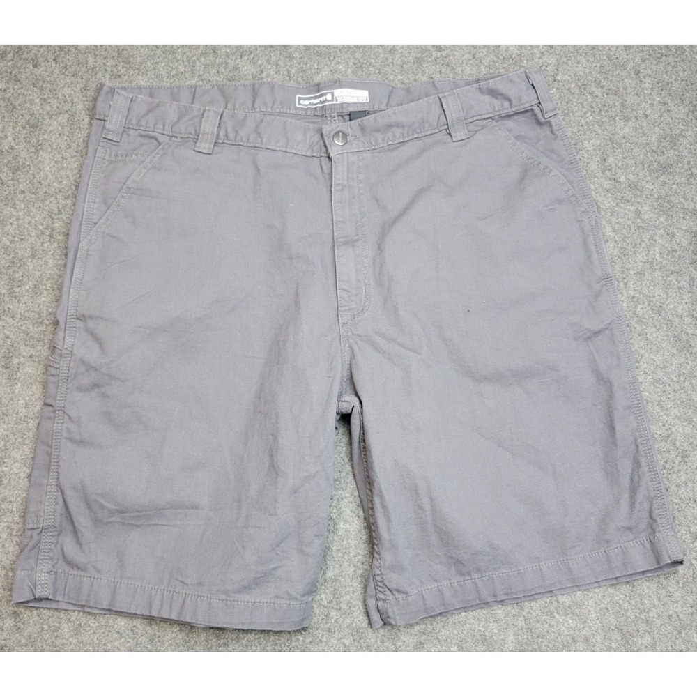 Carhartt Shorts Mens 42 Gray Canvas Work Outdoor Streetwear Grunge Relaxed Fit